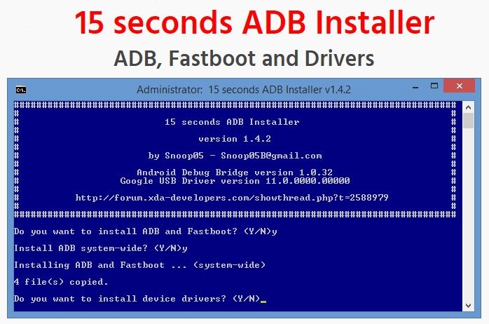 adb and fastboot install windows 10